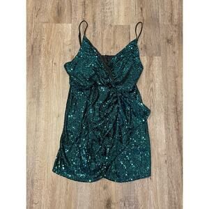 Lucy in The Sky Womens Avalynn Mini Sequin Dress Size Large